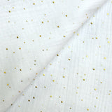 Double gaze blanc confettis doré