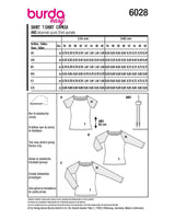 Patron Burda n°6028 : Tshirt
