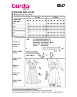 Patron Burda n°6042 : Robe