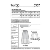 Patron Burda n°6357: Jupe