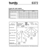 Patron Burda n°6372: Veste raglan