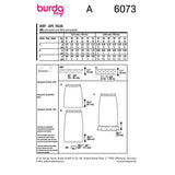 Patron Burda n°6073: Jupe