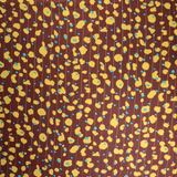 Viscose rayé lurex sauvage fond marron