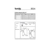 Patron Burda n°9314 Grenouillère bébé