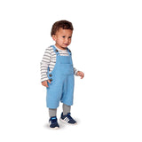 Patron Burda n°9295: Salopette entrejambe boutonnée enfant
