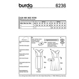 Patron Burda n°6236: Robe à effet croisé