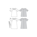 Patron Burda 6305 - Robe plis à l'encolure