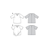 Patron Burda 6307 - Blouse asymétrique