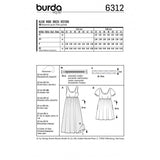 Patron Burda 6312 - Robe empire