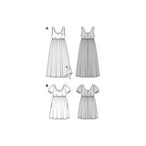 Patron Burda 6312 - Robe empire