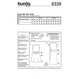 Patron Burda 6339 - Robe col bateau