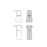Patron Burda 6339 - Robe col bateau