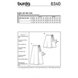 Patron Burda 6340 - Jupe portefeuille