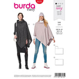 Patron Burda n°6175: Cape en maille femme