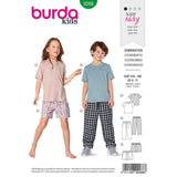 Patron Burda n°9288: Pyjama coordonné enfant