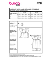Burda Children's Boss N ° 9244: Blusa y vestido