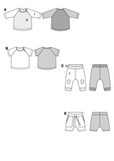 Patron Burda Enfant n°9246 : Ensemble bébé