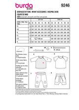 Patron Burda Enfant n°9246 : Ensemble bébé