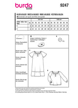 Burda children's boss n ° 9247: dress & blouse