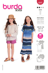 Burda children's boss n ° 9247: dress & blouse