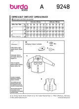 Burda Children's Boss N ° 9248: Camisa y chaleco