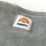 Étiquettes tissées  "Happy " x 5