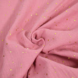 Double gaze vieux rose confettis doré