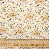 Coton liberty ® Picnic Parade beige au mètre