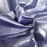 Polyester lamé bleu métal