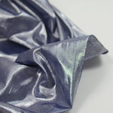 Polyester lamé bleu métal