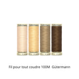 Fil pour tout coudre 100m - Coloris Beige/Brun - Gütermann