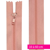 Fermeture nylon non-séparable de 10 à 60 cm Rose