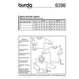 Patron Burda n°6296 Sweatshirt