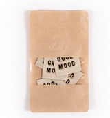 Étiquettes tissées  "Good Mood " x 5