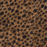 Maille à poil long pois noir fond marron
