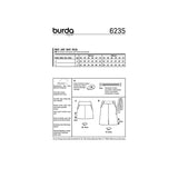 Patron Burda n°6235 : Jupe avec empiècement