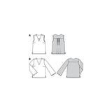 Patron Burda n°6234 : Blouse – top – encolure en V