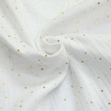 Double gaze blanc confettis doré