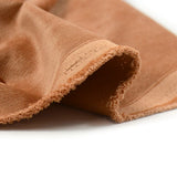 Velours polyester côtelé marron roux
