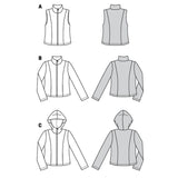 Patron Burda n°6114: Patron gilet et veste