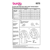 Patron Burda n°6078: Robe & Veste