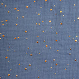 Double gaze indigo confettis doré