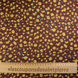 Viscose rayé lurex sauvage fond marron
