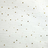 Double gaze blanc confettis doré