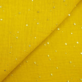 Double gaze moutarde confettis doré