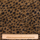 Maille à poil long pois noir fond marron