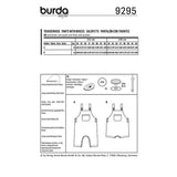 Patron Burda n°9295: Salopette entrejambe boutonnée enfant