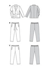 Patron Burda n°5955 : Costume complet pour homme