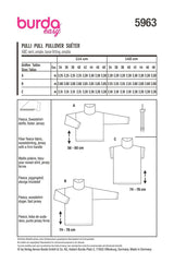 Patron Burda n°5963 : Pull