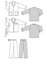 Patron Burda n°5956 : Pyjamas
